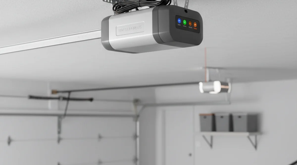 Smart garage door opener with battery backup system