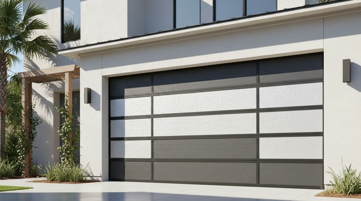 Insulated garage door on residential home in North SC