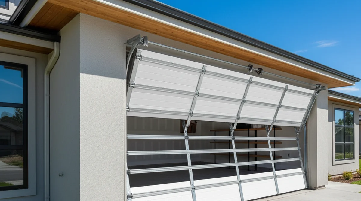 Hurricane-rated garage door with wind bracing in Bamberg